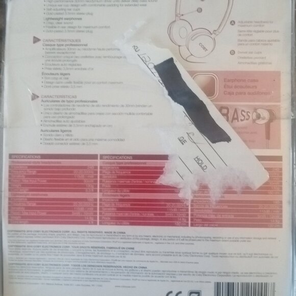 Coby Jammerz Ultra 2 in 1 DJ Stereo Headphones + Earphones for iPod, MP3 NEW - Picture 4 of 4